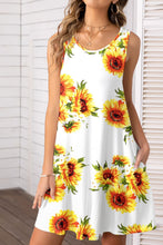 Load image into Gallery viewer, Printed Round Neck Sleeveless Dress
