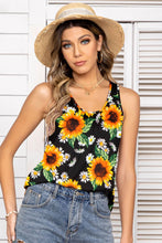 Load image into Gallery viewer, Floral Scoop Neck Tank Top
