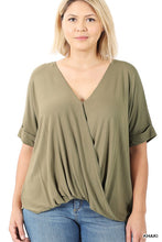 Load image into Gallery viewer, PLUS RAYON SPAN CREPE LAYERED-LOOK TOP
