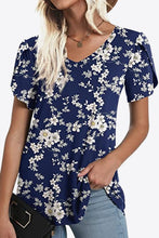 Load image into Gallery viewer, Printed Petal Sleeve V-Neck Blouse
