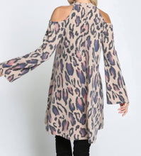 Load image into Gallery viewer, PLUS Leopard Print Cold Shoulder Dress
