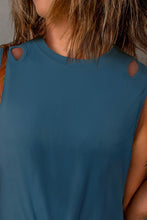 Load image into Gallery viewer, Twisted Hem Cutout Round Neck Tank
