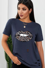 Load image into Gallery viewer, Leopard Lip Distressed T-Shirt
