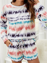 Load image into Gallery viewer, Tie-Dye Dropped Shoulder Lounge Set
