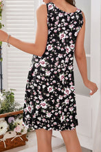 Load image into Gallery viewer, Printed Round Neck Sleeveless Dress
