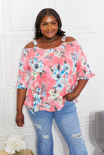 Load image into Gallery viewer, Sew In Love Full Size Fresh Take  Floral Cold-Shoulder Top
