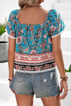 Load image into Gallery viewer, Bohemian Square Neck Short Sleeve Top

