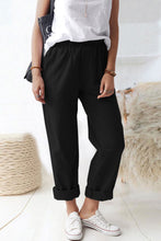 Load image into Gallery viewer, Paperbag Waist Pull-On Pants with Pockets
