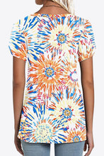 Load image into Gallery viewer, Printed Petal Sleeve V-Neck Blouse
